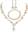 Elegant Hadskiss Jewelry Set for Women with AAA Cubic Zirconia