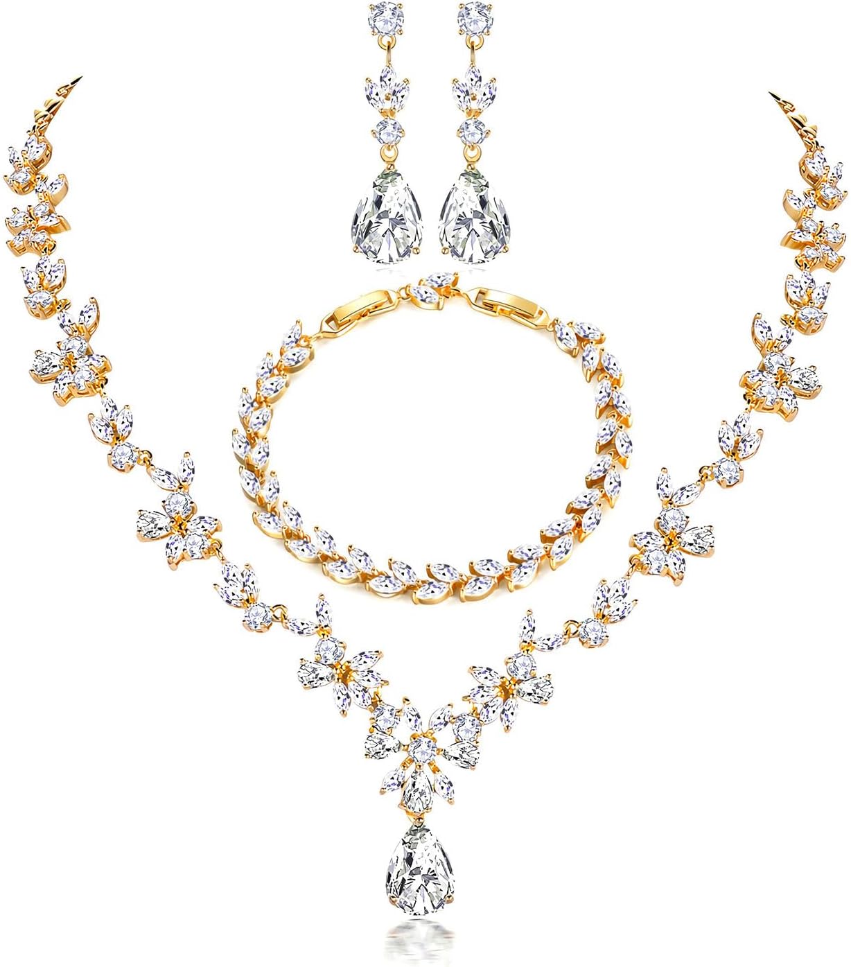 Elegant Hadskiss Jewelry Set for Women with AAA Cubic Zirconia