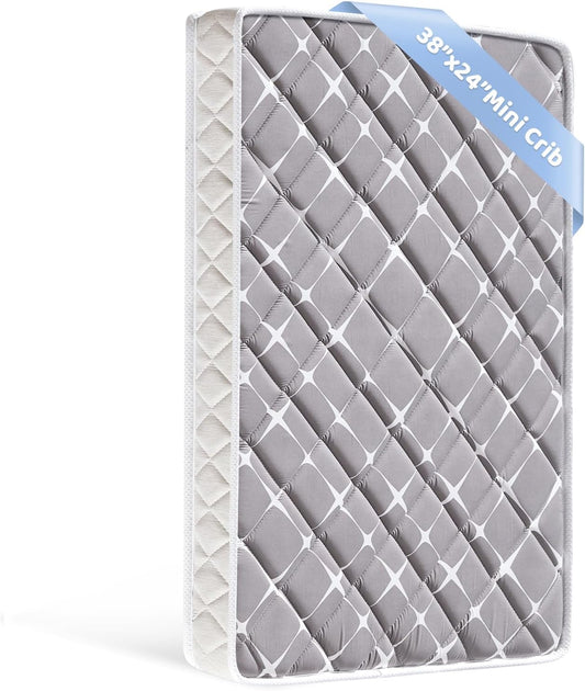 Mini Crib Mattress with Firm Support and Comfort Foam for Babies