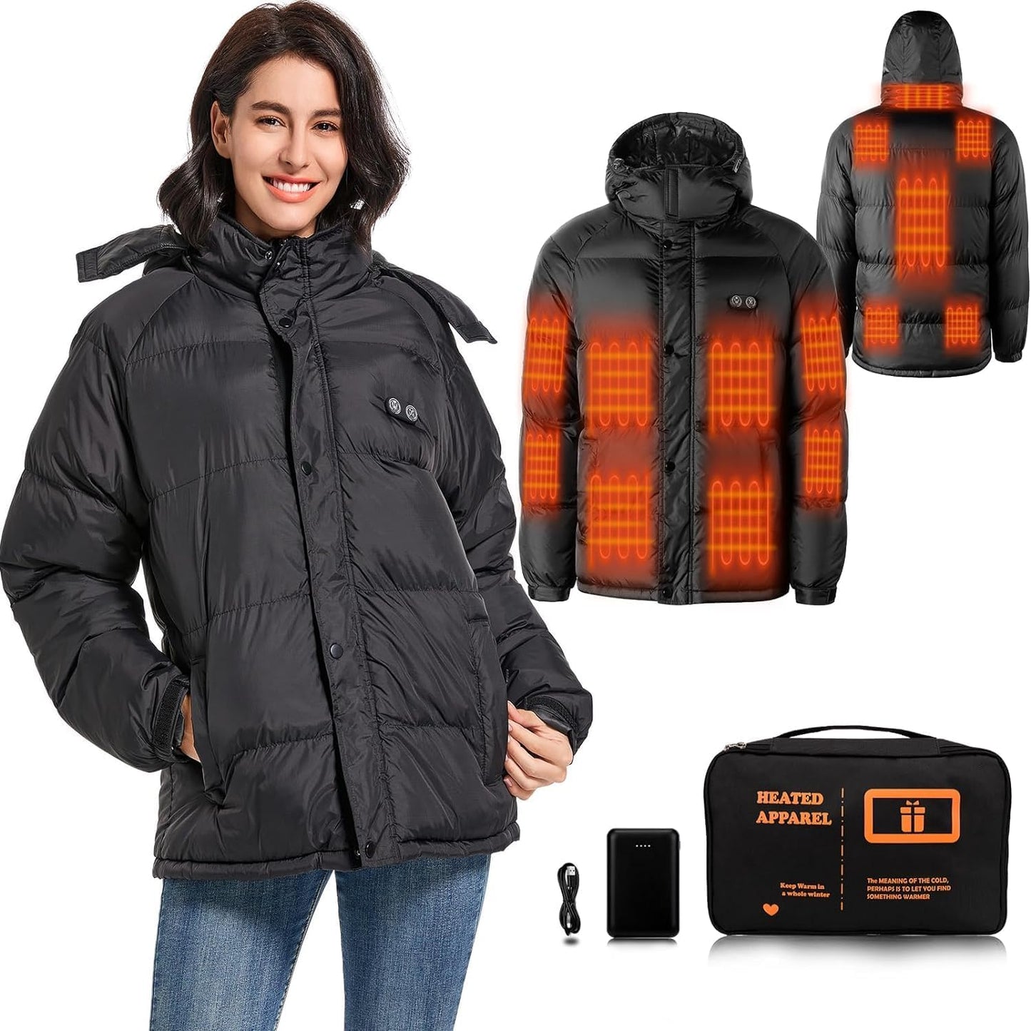 Advanced Heated Jacket for Women with 14 Heating Zones