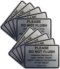Please Do Not Flush Bathroom Sign 4 in x 6 in - Prevent Clogs