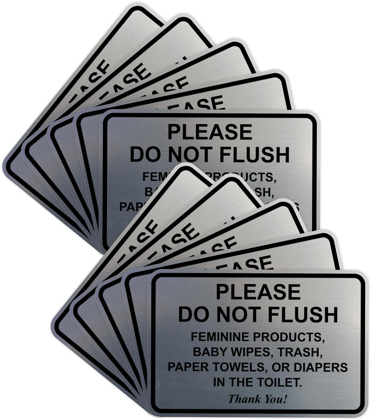 Classic Framed Please Do Not Flush Sign for Bathroom Etiquette