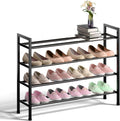 4-Tier Expandable Shoe Rack for Closet - Adjustable 18-33 in Storage