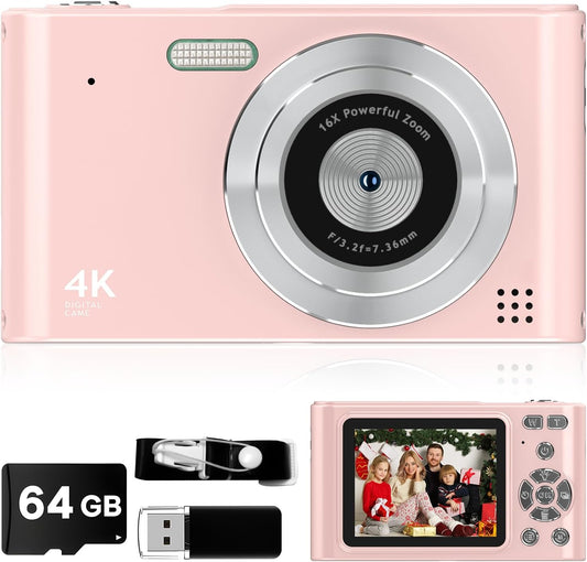 VYNCS 2025 Kid's 44MP Vlog Camera Bundle