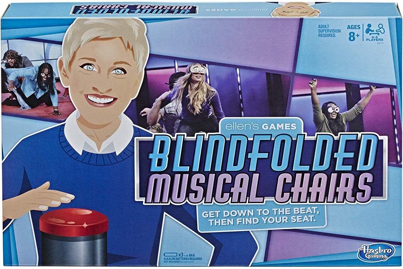 Ellen's Blindfolded Musical Chairs Game - Fun Challenge for Ages 10+