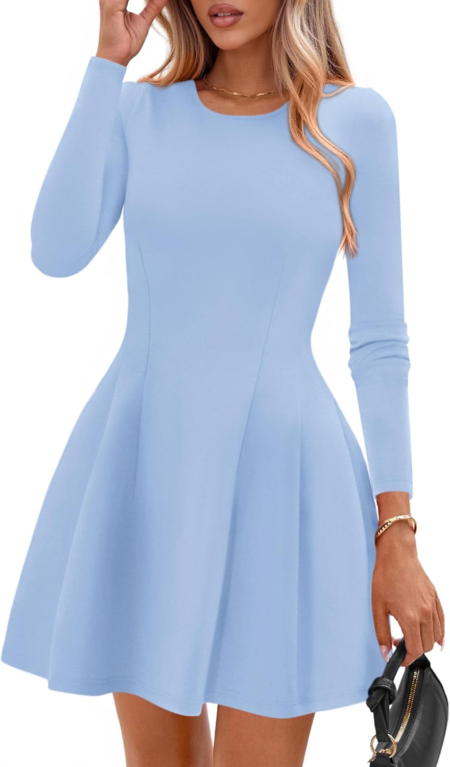 PRETTYGARDEN Long Sleeve Mini Dress for Women - Fall Fashion
