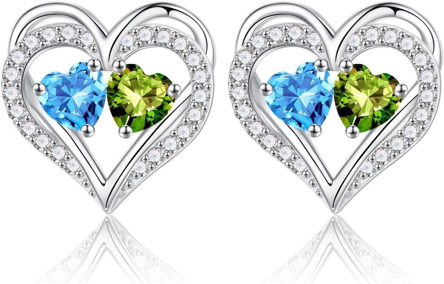 925 Sterling Silver Birthstone Earrings for Women Gifts