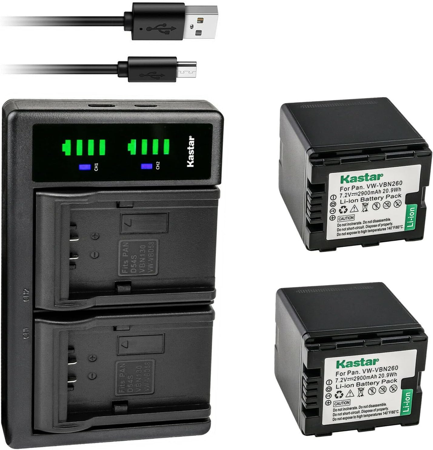 Kastar 2-Pack VW-VBN260 Battery and LTD2 USB Charger Review