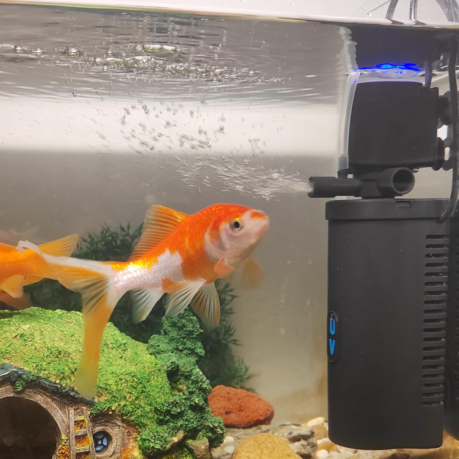 U-V Filter 158GPH for 10-45 Gallon Betta Fish Turtle Tank