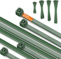PA66 Green Zip Ties 200pcs 12+10+8+4 in - Heavy Duty Garden Ties