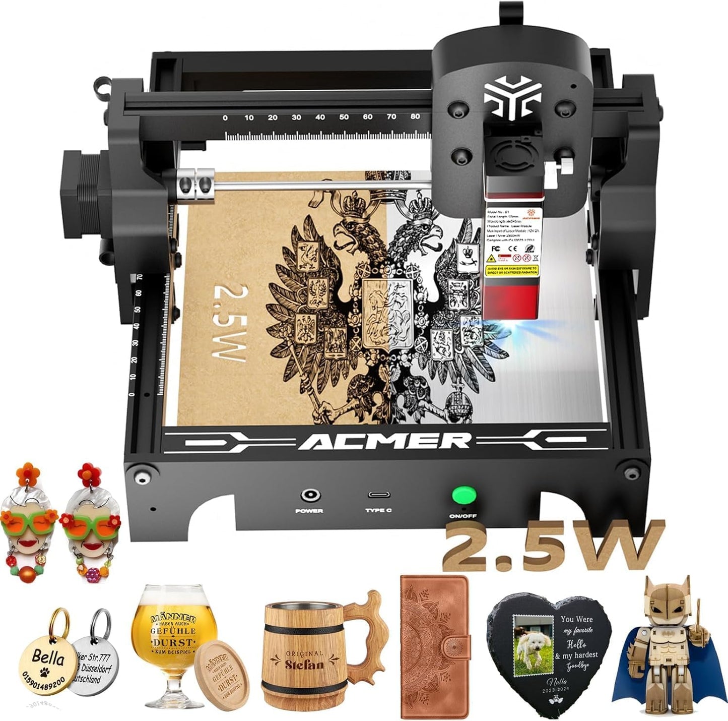 Acmer Laser Engraver Machine for High Precision Cutting & Engraving