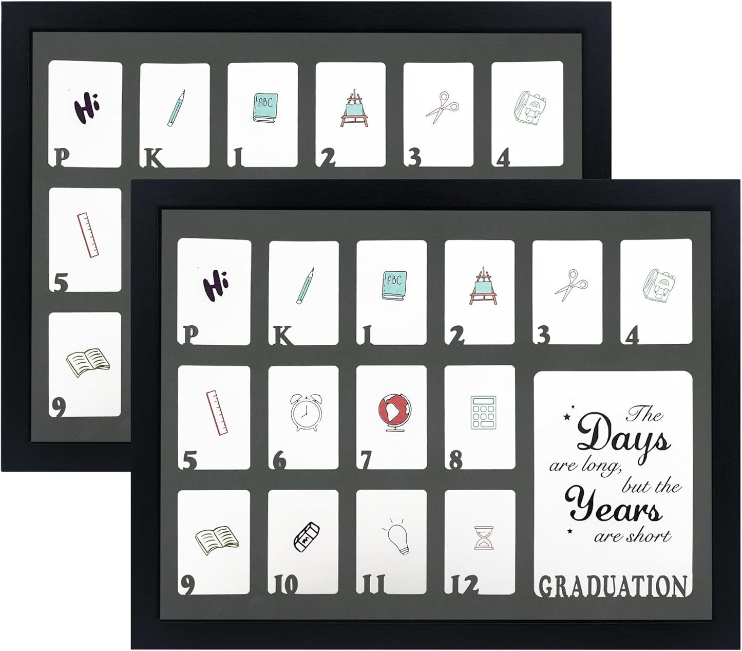 School Years Picture Frames for Pre-K to 12 Graduation Gifts