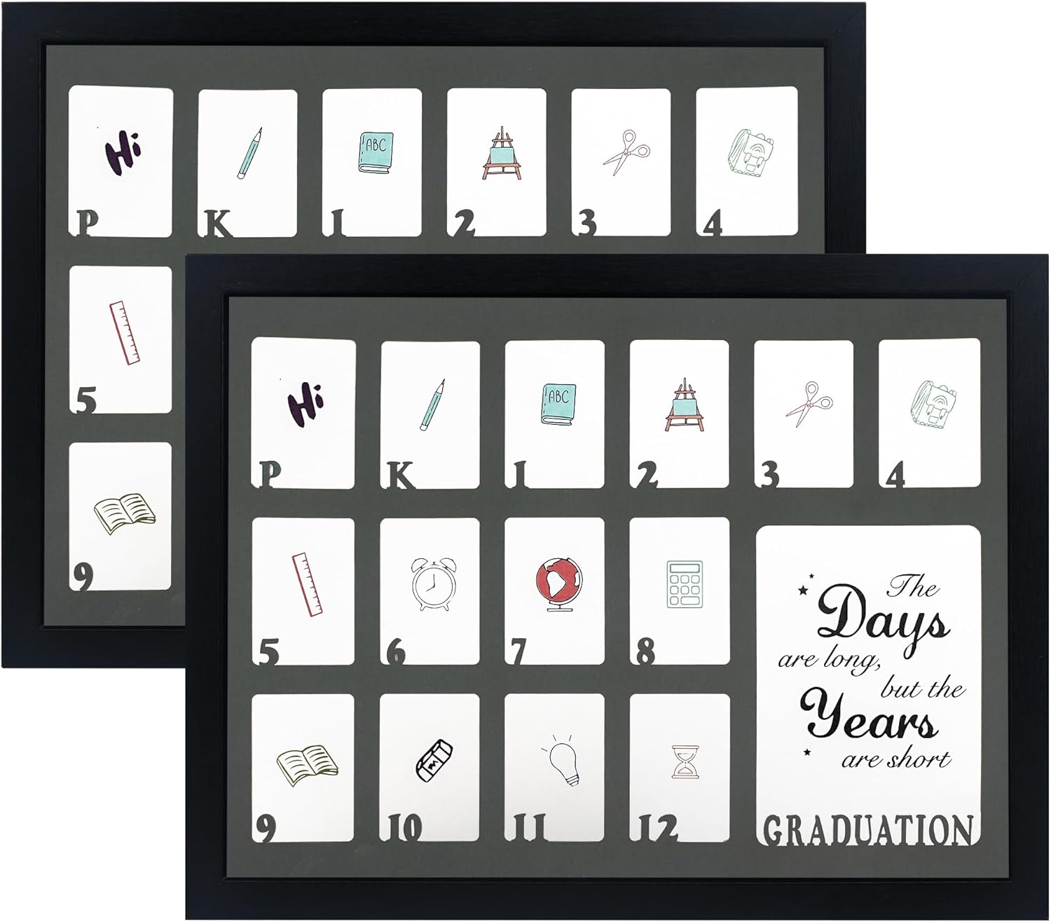 School Years Picture Frames for Pre-K to 12 Graduation Gifts