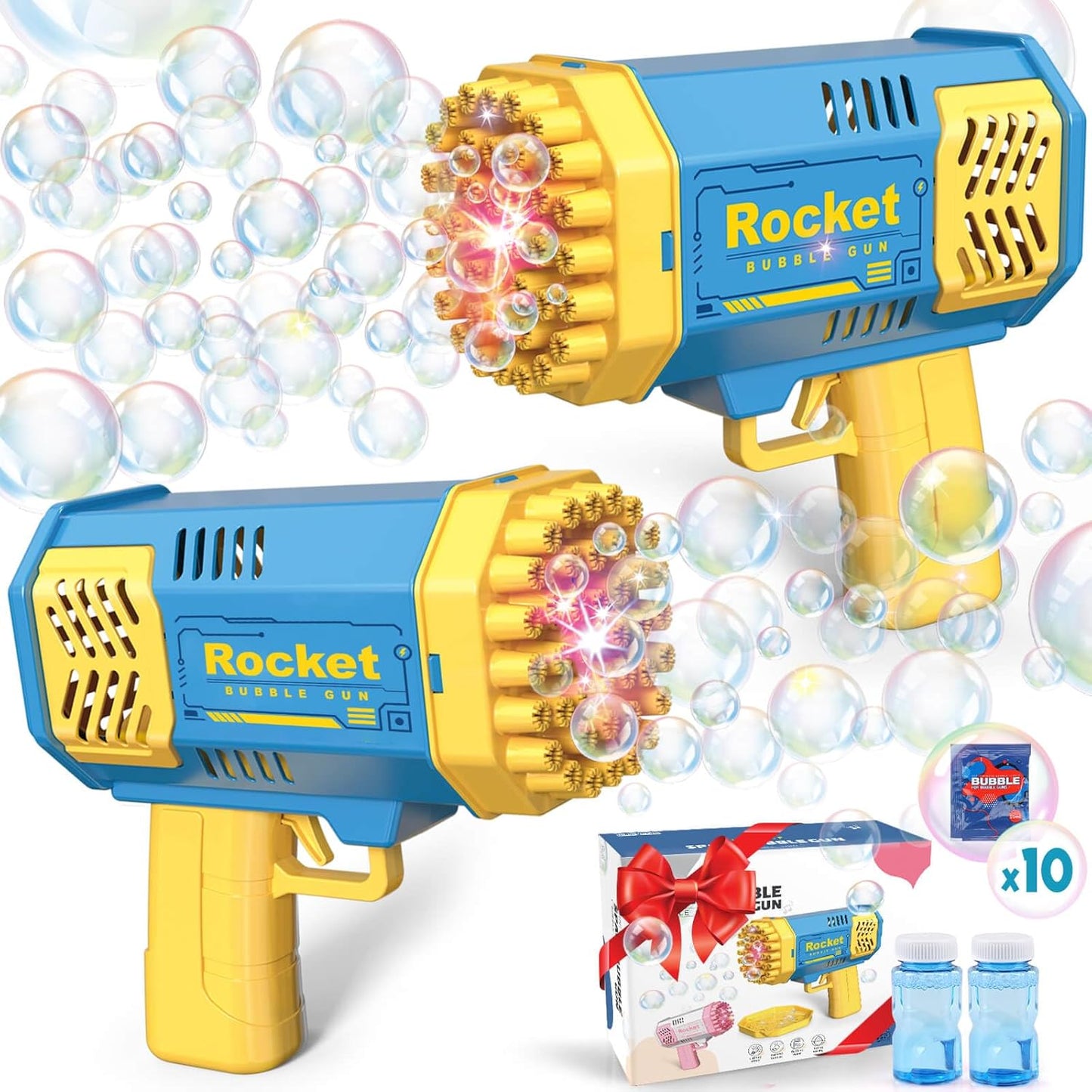 Double Bubble Fun: 2-Pack Bubble Machine Set for Ages 3-8