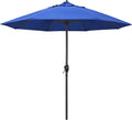 9ft Round Aluminum Outdoor Patio Umbrella - Crank Lift, Auto Tilt