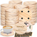 Adrattnay 96Pcs 4 in Round Unfinished Wood Coasters - Bulk Craft Set