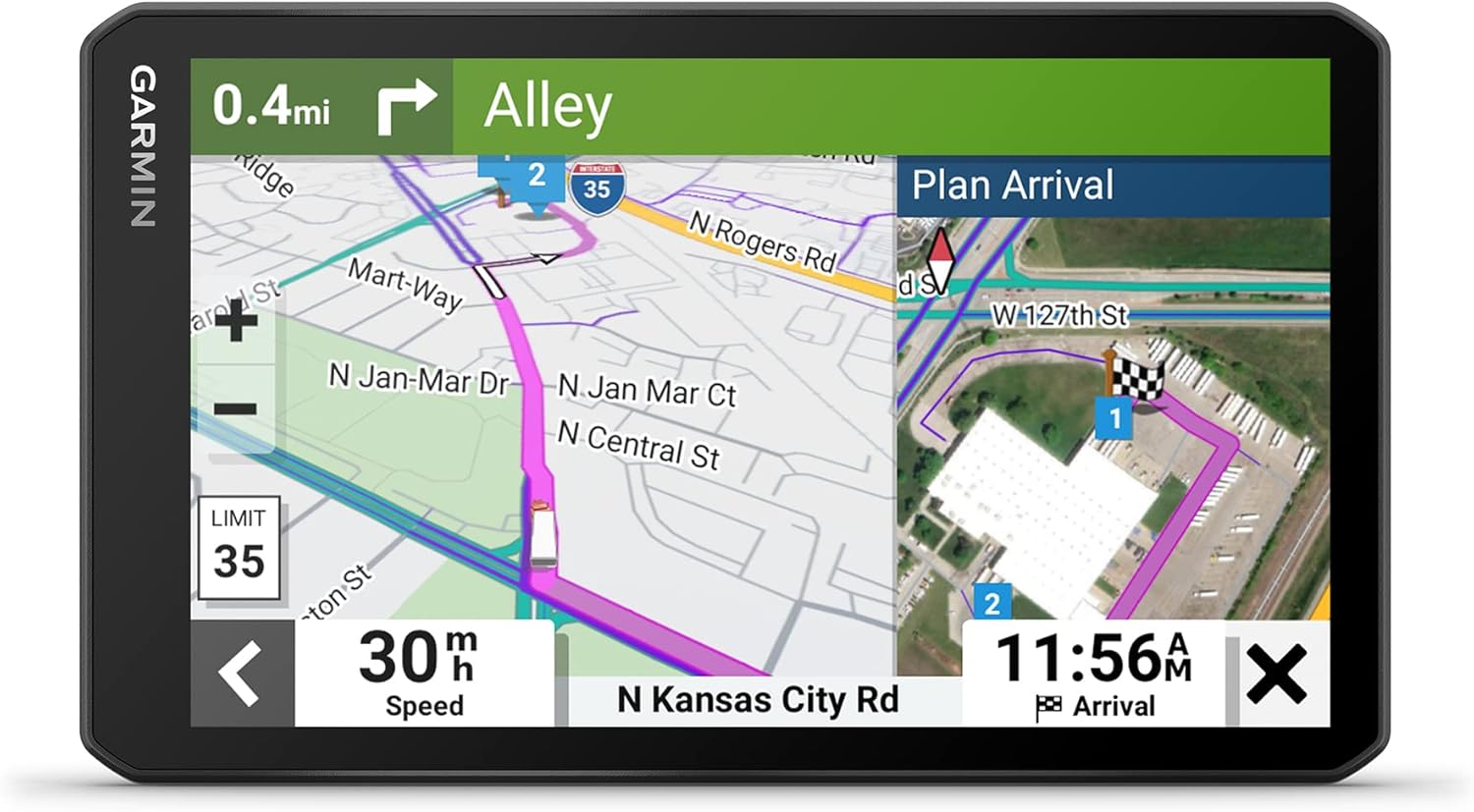 Garmin dezl OTR710 GPS Truck Navigator with Custom Routing