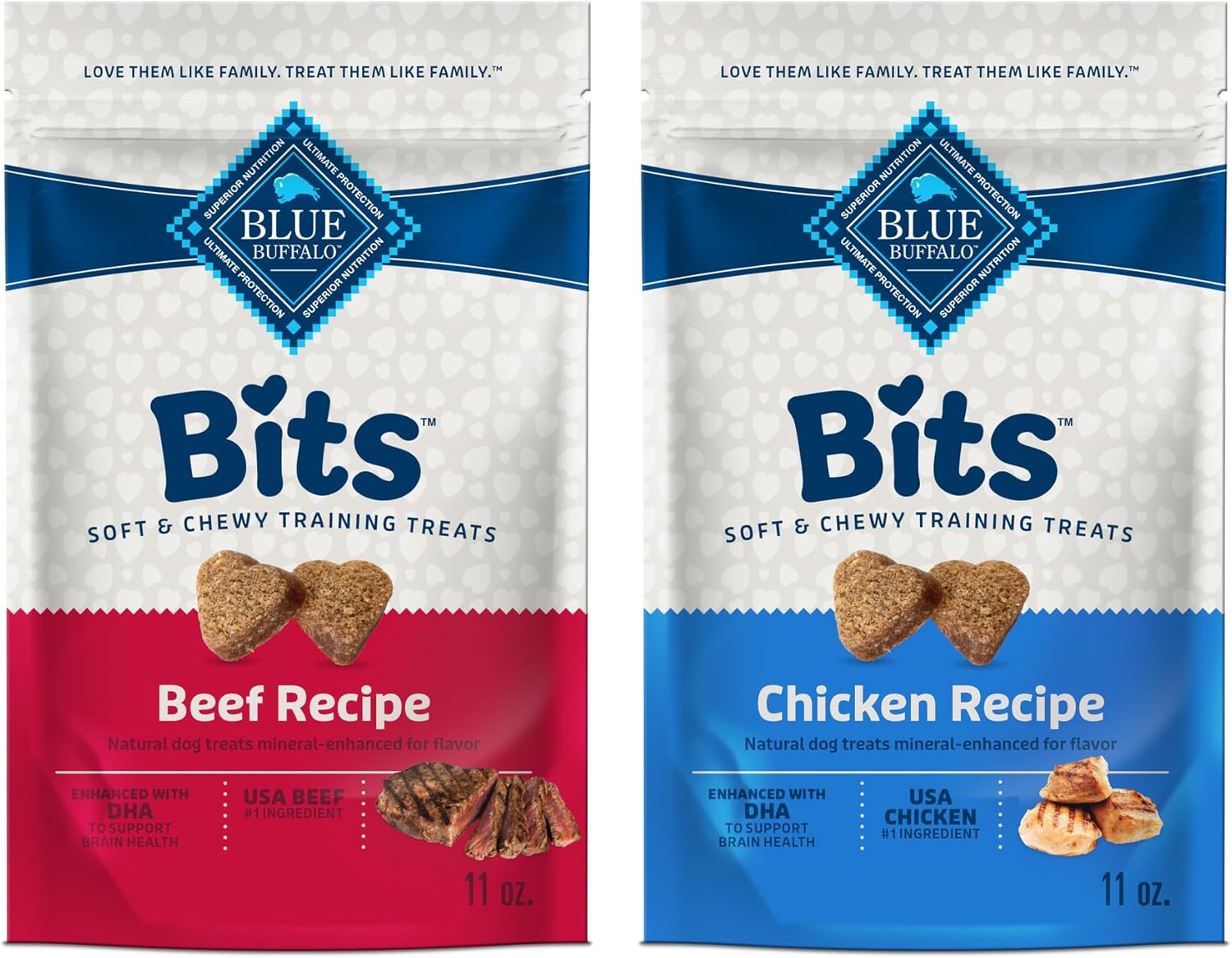 Blue Buffalo Bits Soft Dog Treats for Training, Natural & Healthy