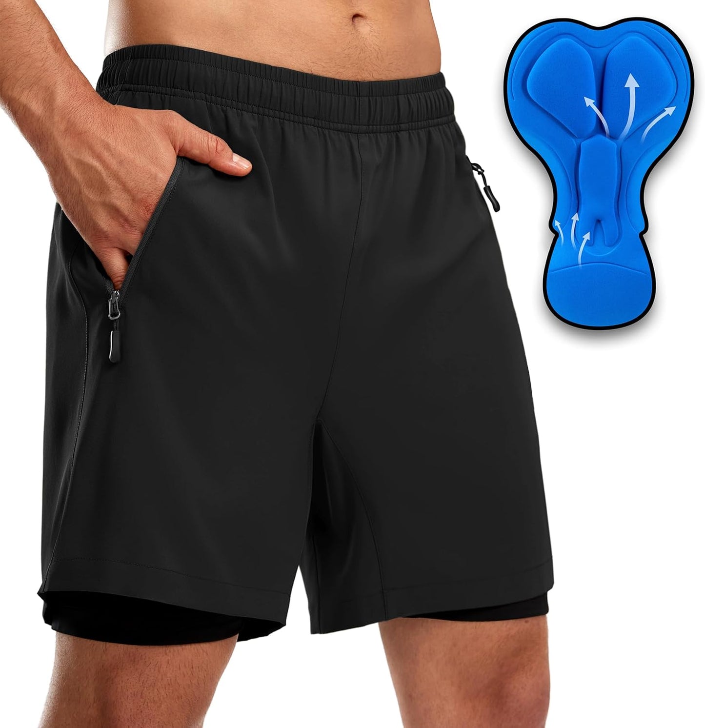 Bikewa Men's Mountain Bike Shorts with 3D Padding for Comfort