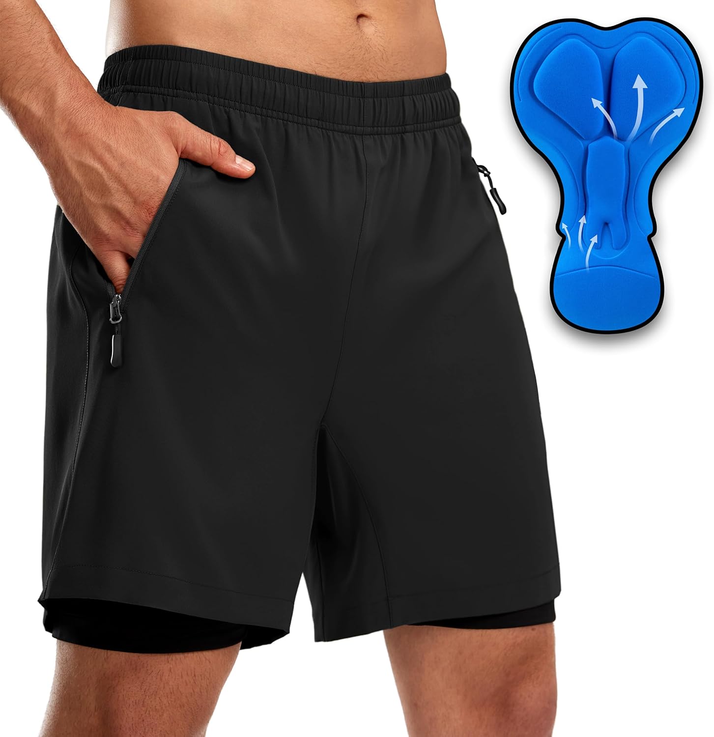 Bikewa Men's Mountain Bike Shorts with 3D Padding for Comfort