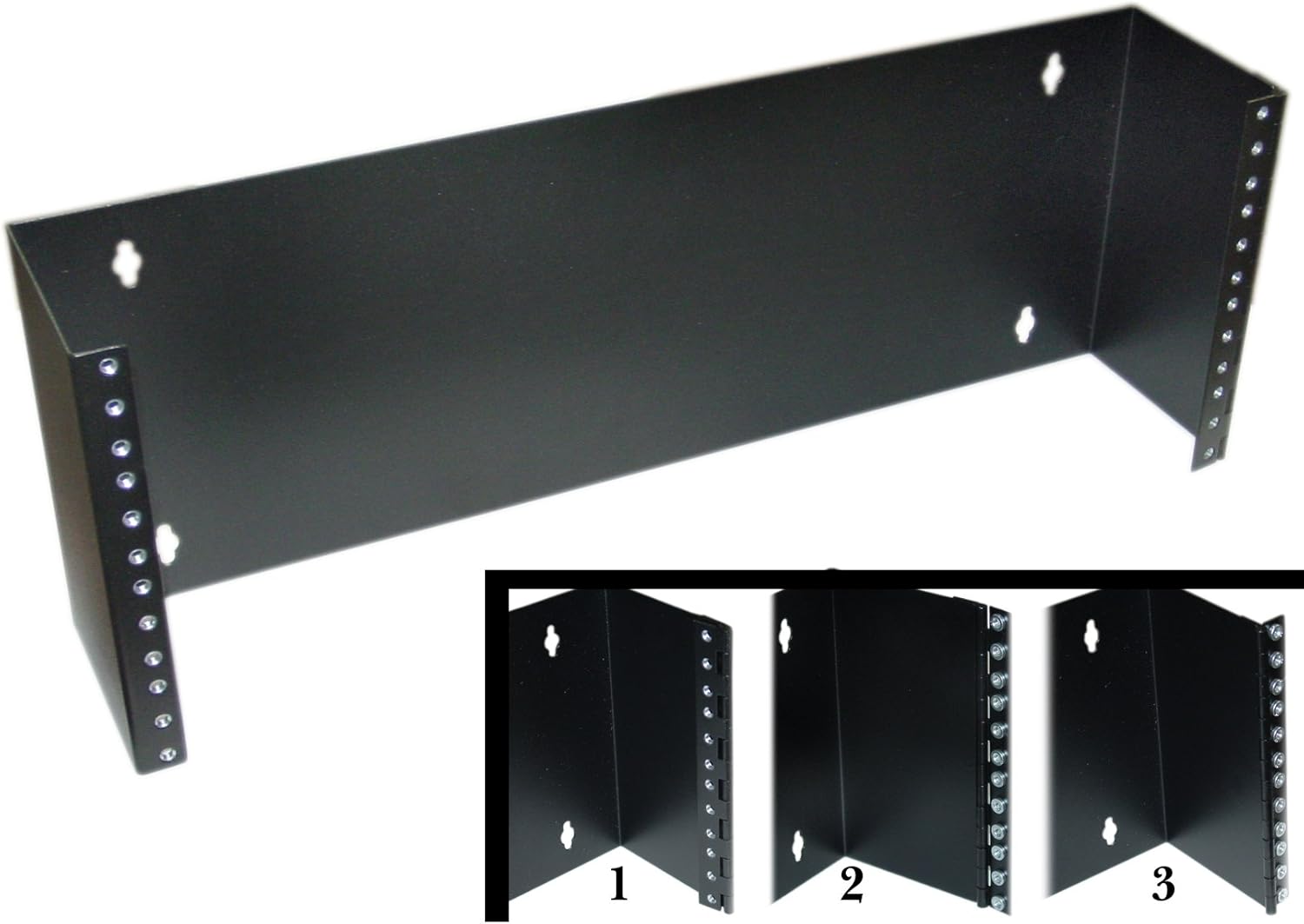 4U Hinged Wall Mount Patch Panel Bracket for Network Equipment