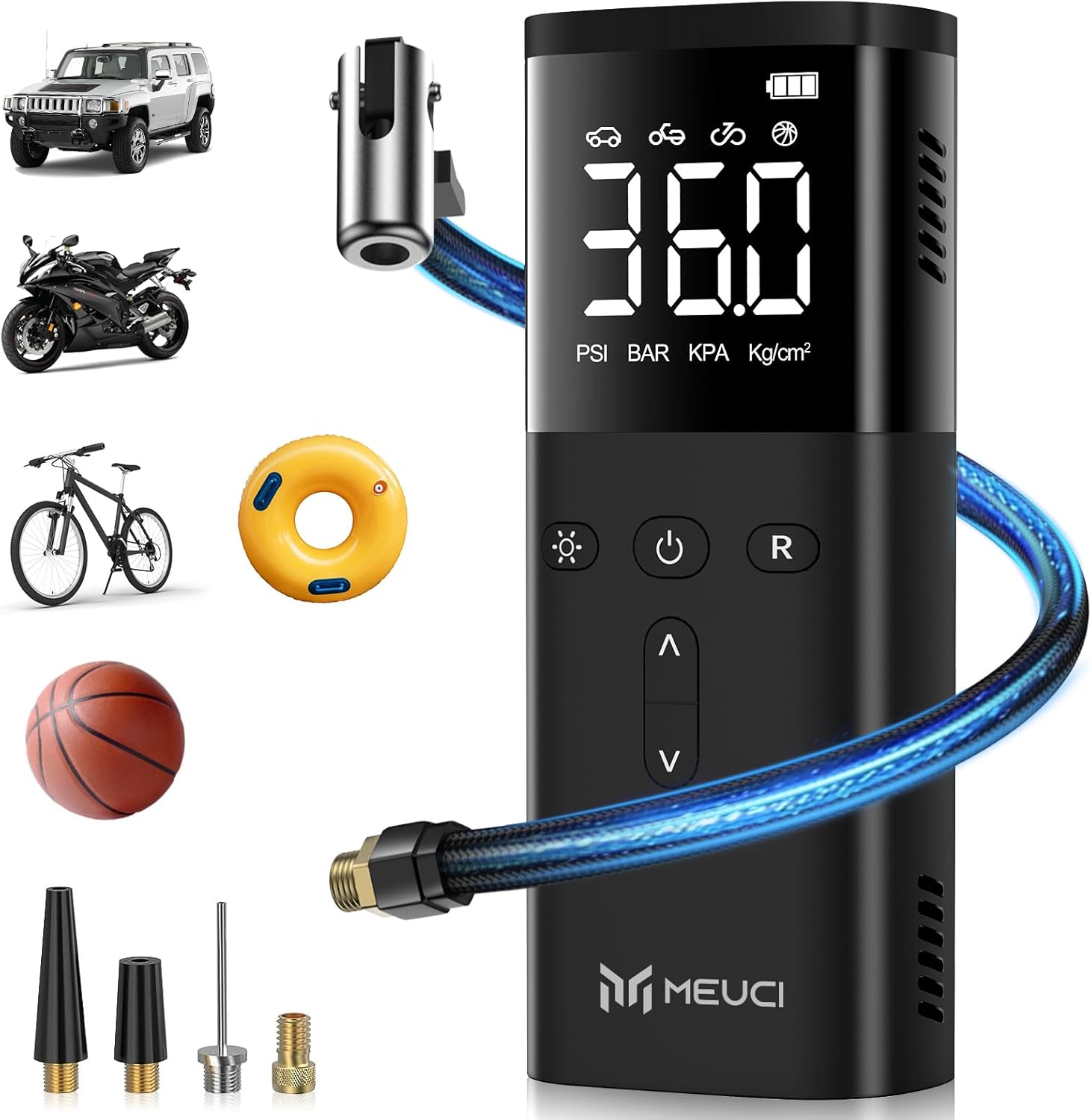 Cordless Tire Inflator - 150PSI Fast Pumping Power