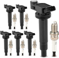 UF267 Ignition Coil Pack & 4504 Double Iridium Spark Plug Set of 6