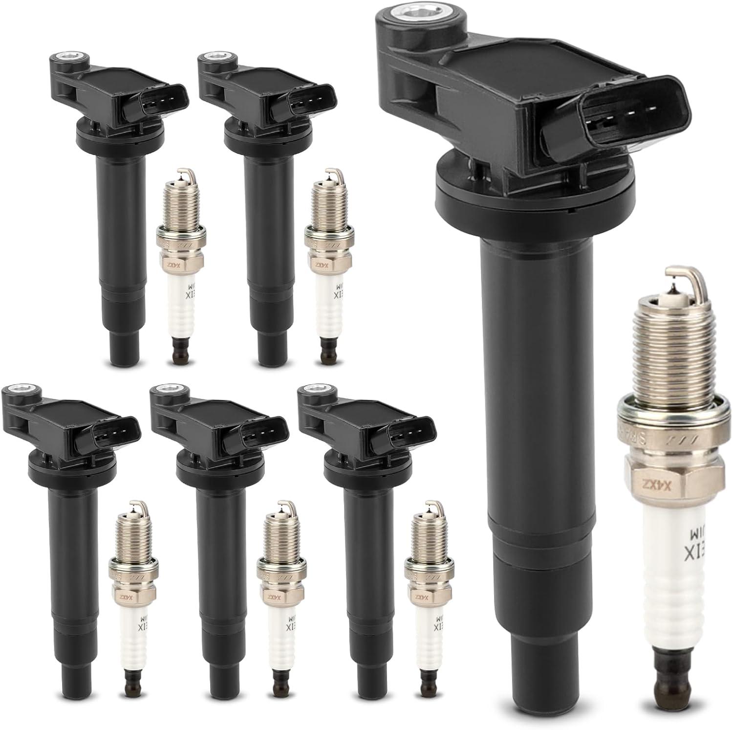 UF267 Ignition Coil Pack & Double Iridium Spark Plug Set for Toyota
