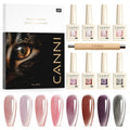 CANNI Cat Eye Gel Nail Polish Set 8x9ml - Magnetic Jelly Hues