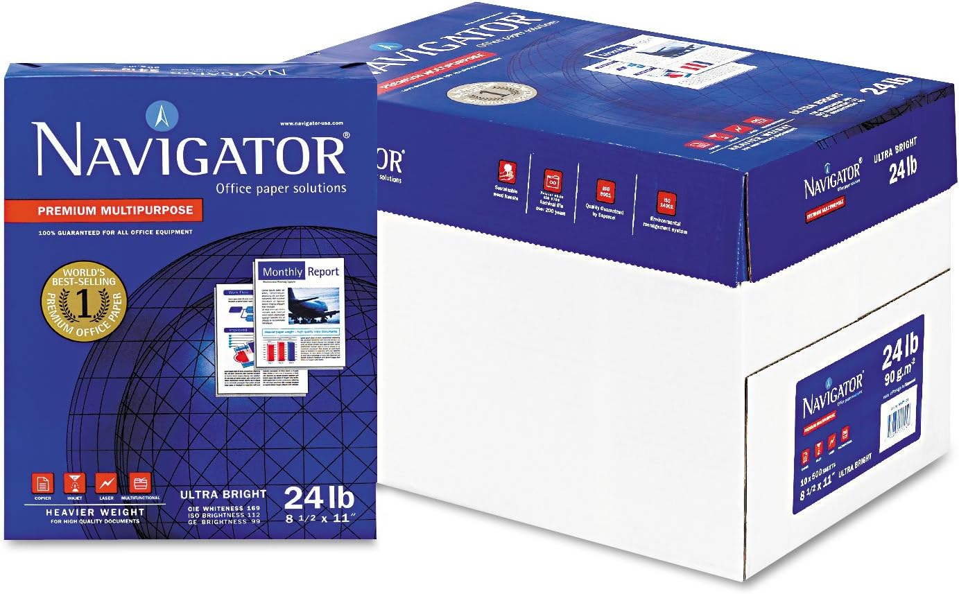 Navigator NMP1124: 99 Bright 24lb Paper - 5000 Sheets
