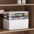 3 Tier Medicine Storage Box Organizer - Portable First Aid Kit