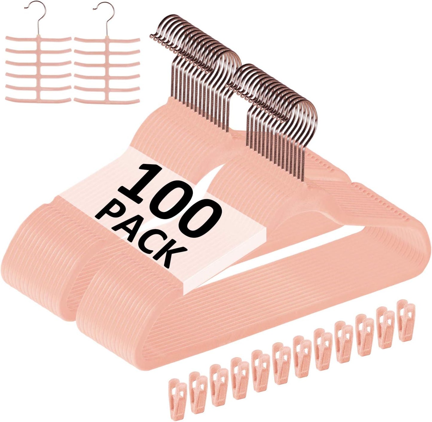 VECELO Premium Velvet Clothes Hangers - Heavy Duty & Space-Saving