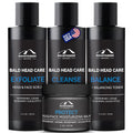 Bald Head Care For Men 4 Step Daily Skin Care - Natural Head & Face