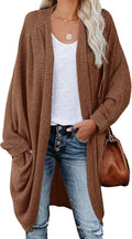 ZoeAce Womens Open Front Knit Cardigan - Oversized Chunky Coat