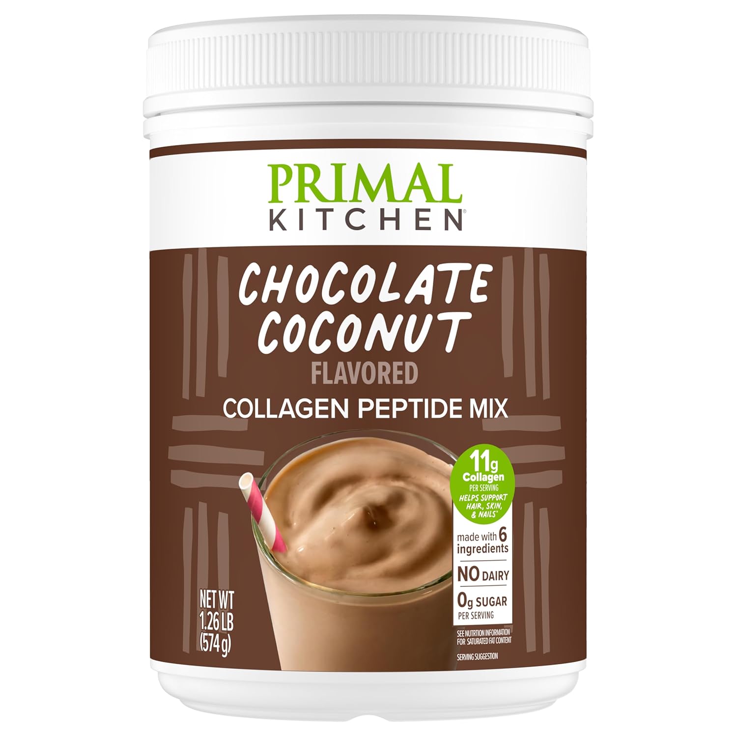 Primal Kitchen Chocolate Collagen Fuel Drink Mix for Health