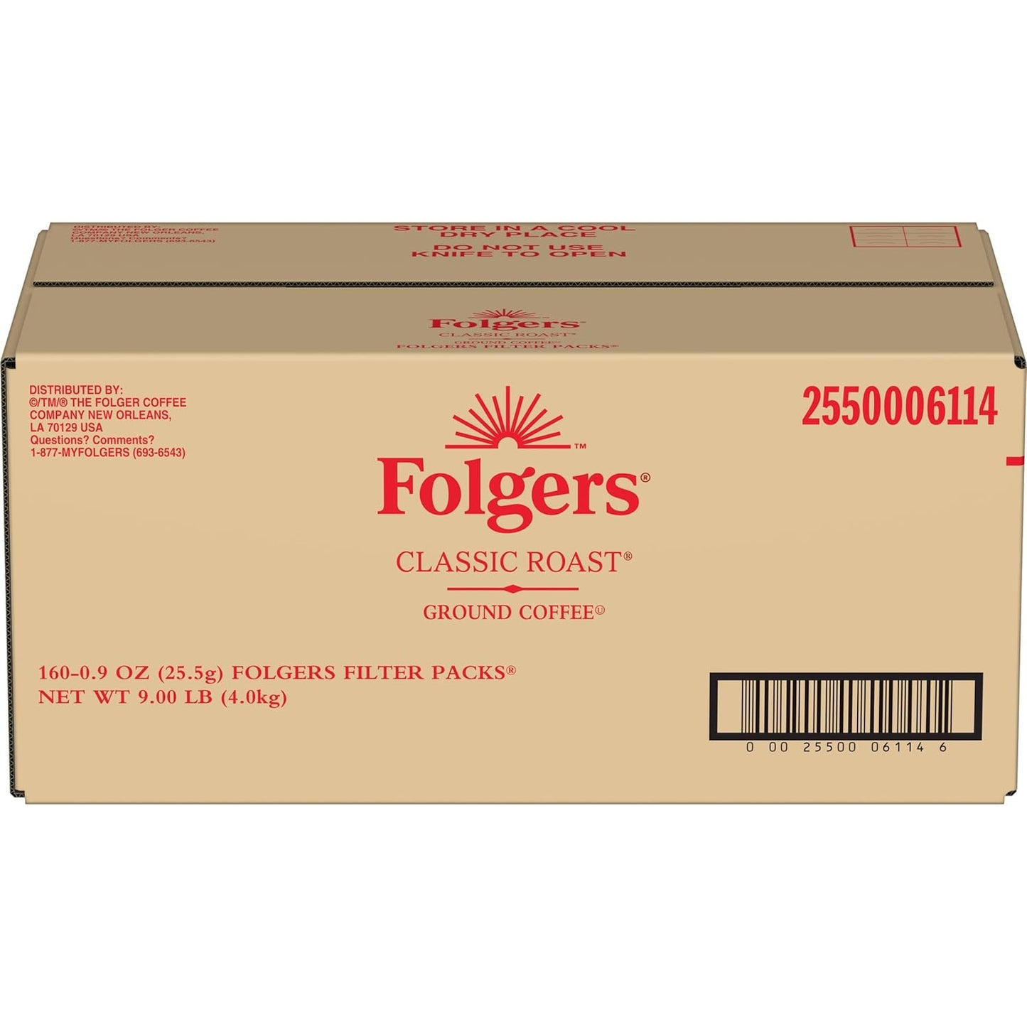 Folgers Classic Roast Ground Coffee Filter Packs for Rich Flavor
