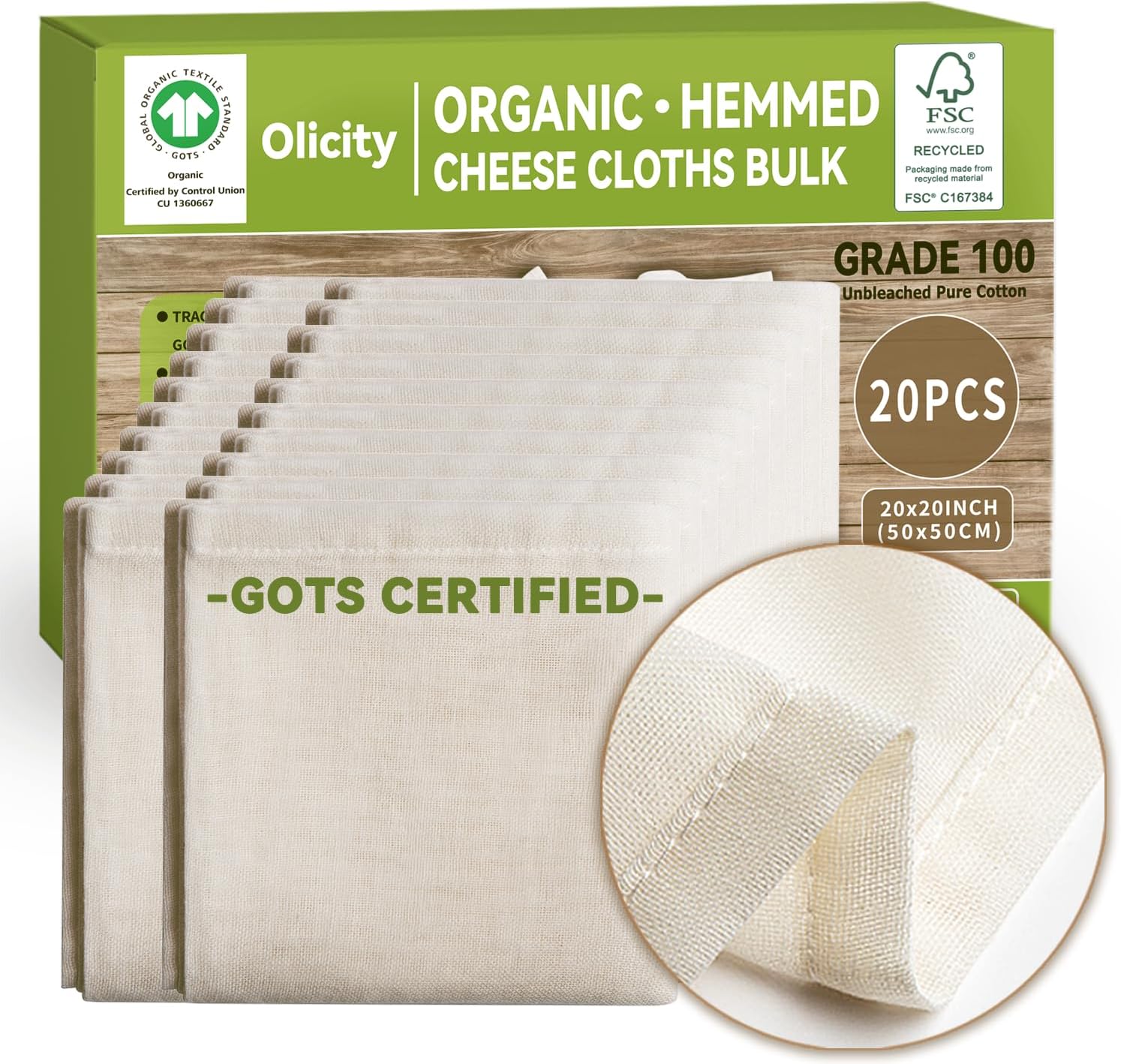 Organic Cheesecloth Bulk for Straining and Cooking Needs