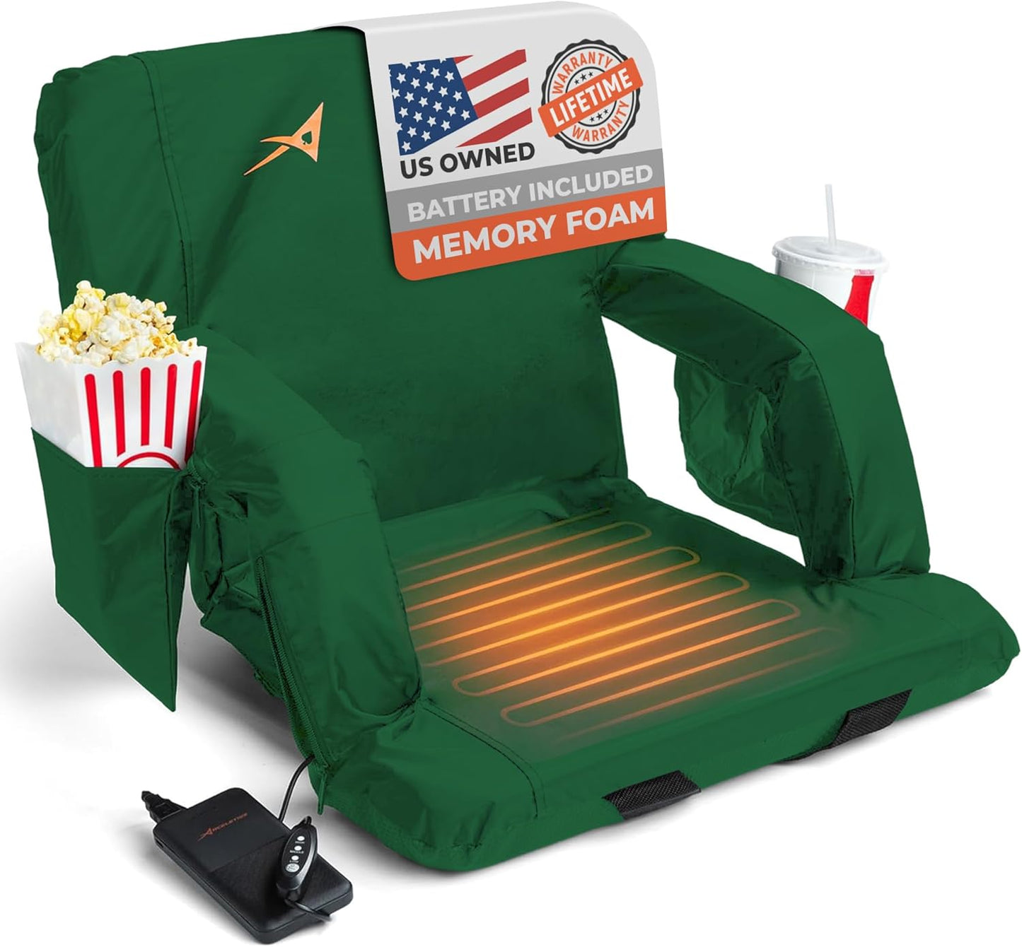 Heated Stadium Seats for Bleachers with Back Support and Comfort