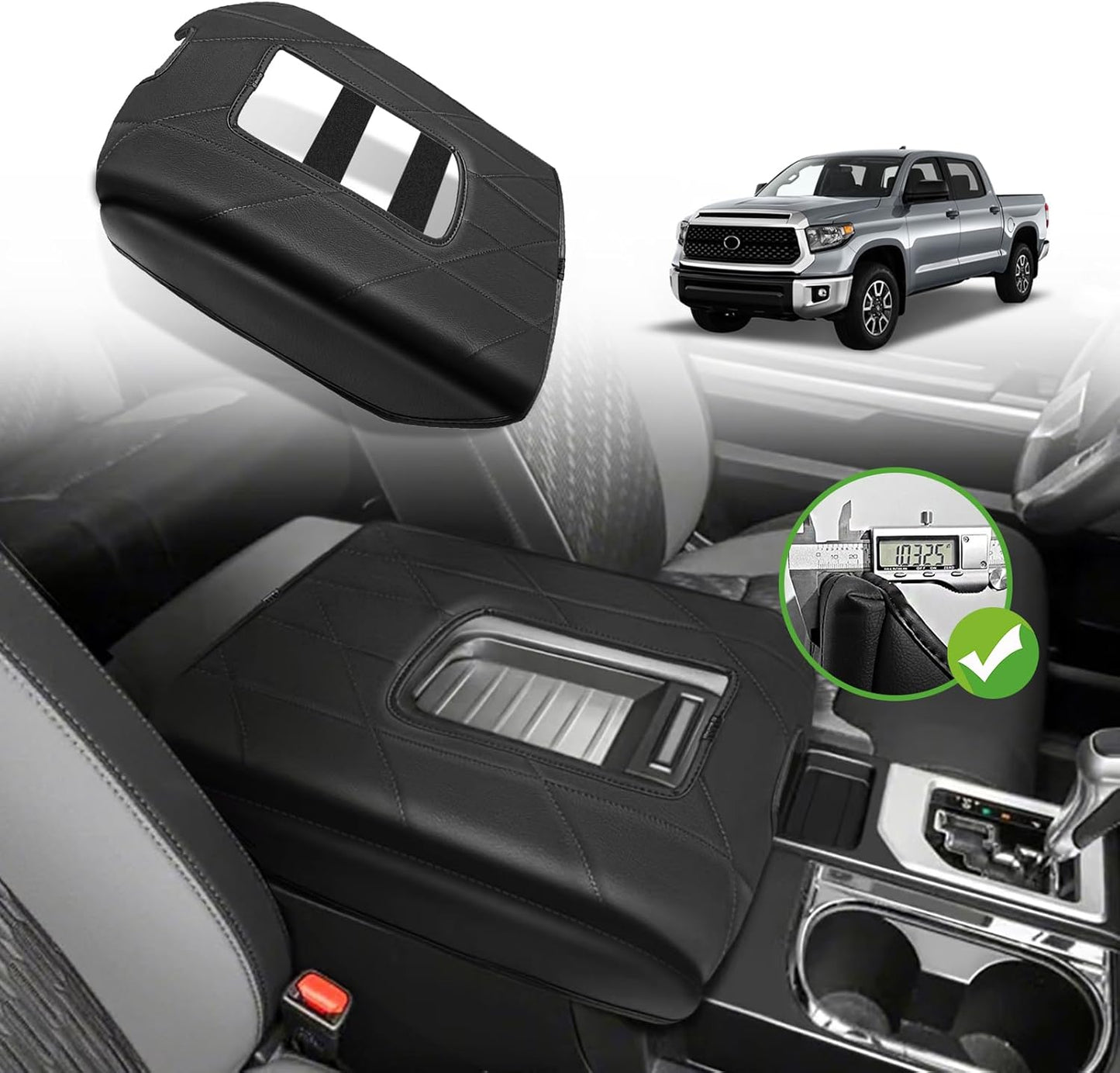 Muslogy Center Console Armrest Cover for Toyota Tundra 2014-2021