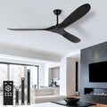 heimo 60 Inch Black Ceiling Fan No Light for Indoor Outdoor Use