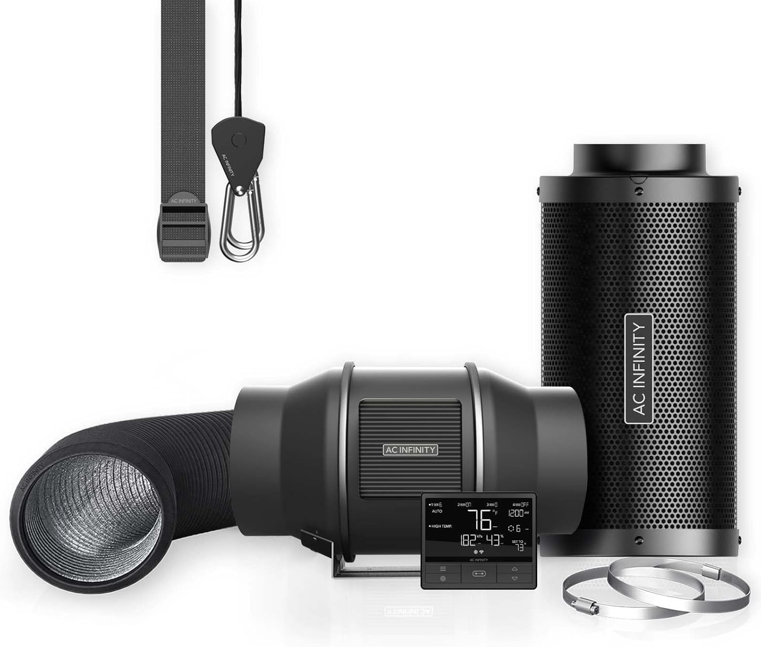 AC Infinity WiFi Controlled Grow Room Ventilation Kit