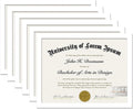 White 8.5 x 11 Document Certificate Frame 6 Pack - Simple Display