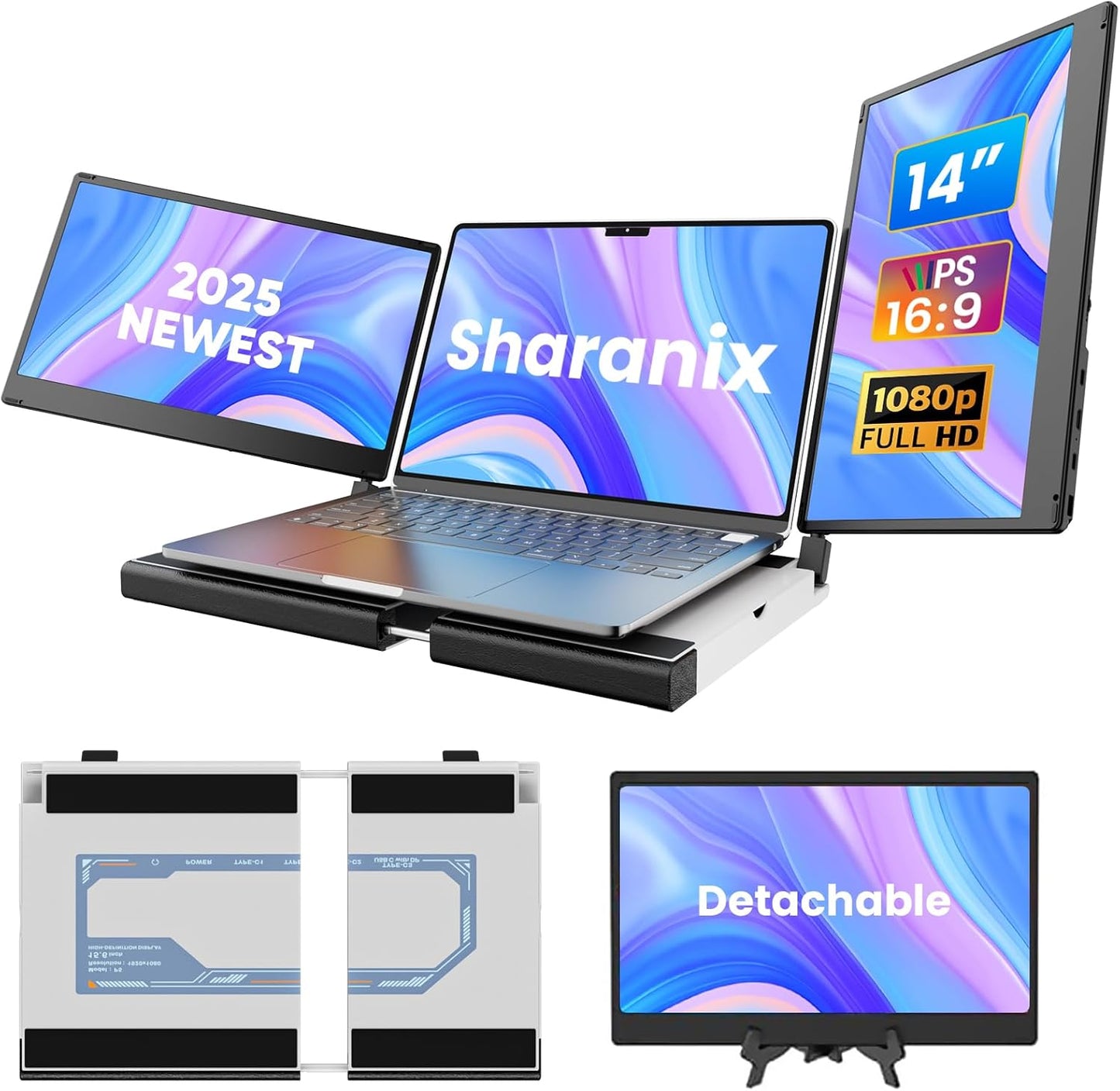 14 Triple Monitor Laptop Extender - Portable Powerhouse!