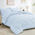 HEVUMYI Light Blue Queen Comforter Set - Cloud-Like Ultra Soft Bedding