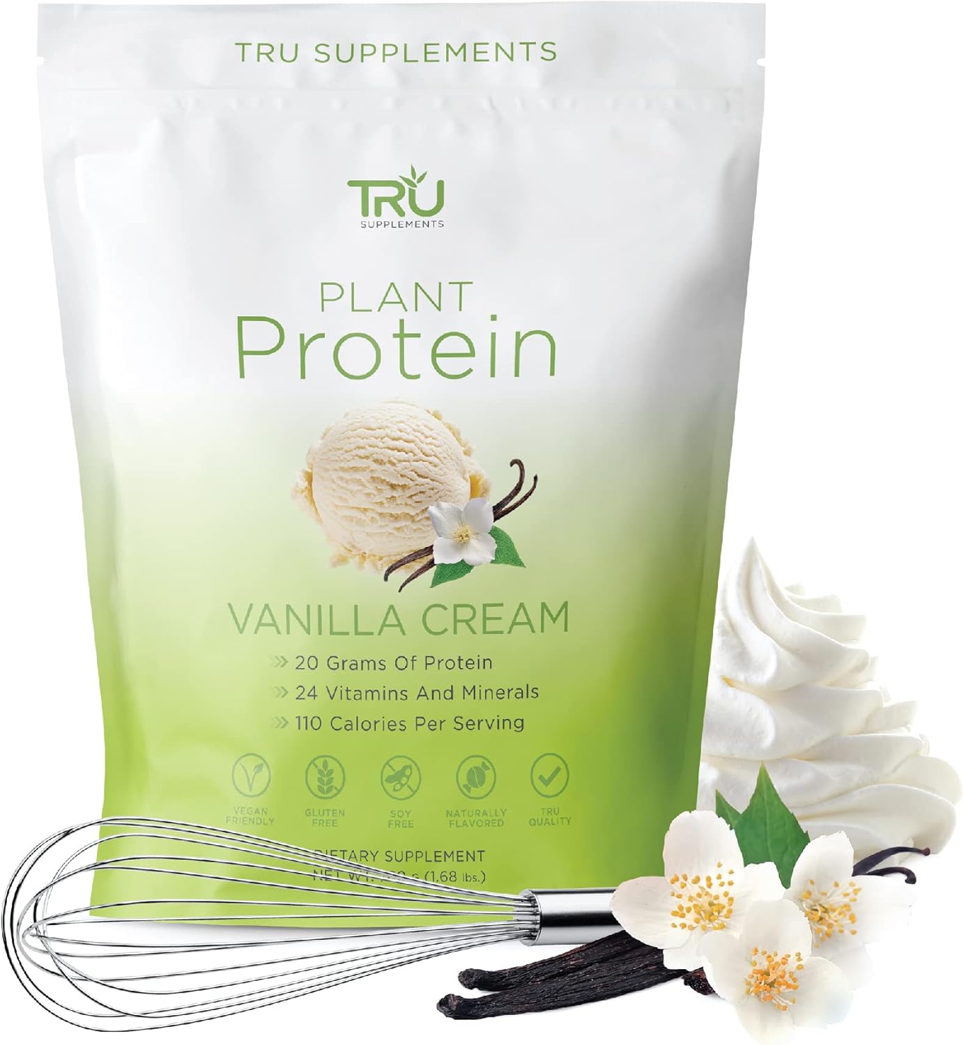 Plant Based Protein Powder with BCAA & EAA for Muscle Repair