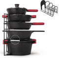 Cuisinel Pan Organizer 15in Silicone-Coated Non-Slip Rack - Heavy Duty