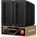 Floor Register 4x10 for Home and Office Vent Covers, Black
