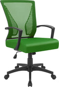 Ergonomic Mesh Office Chair Mid Back in Green - Lumbar Support