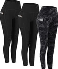 High Waist Yoga Pants with Pockets - Tummy Control Leggings Non