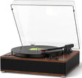 Bluetooth Record Player Turntable with Full-Sized Platter - All-in-One